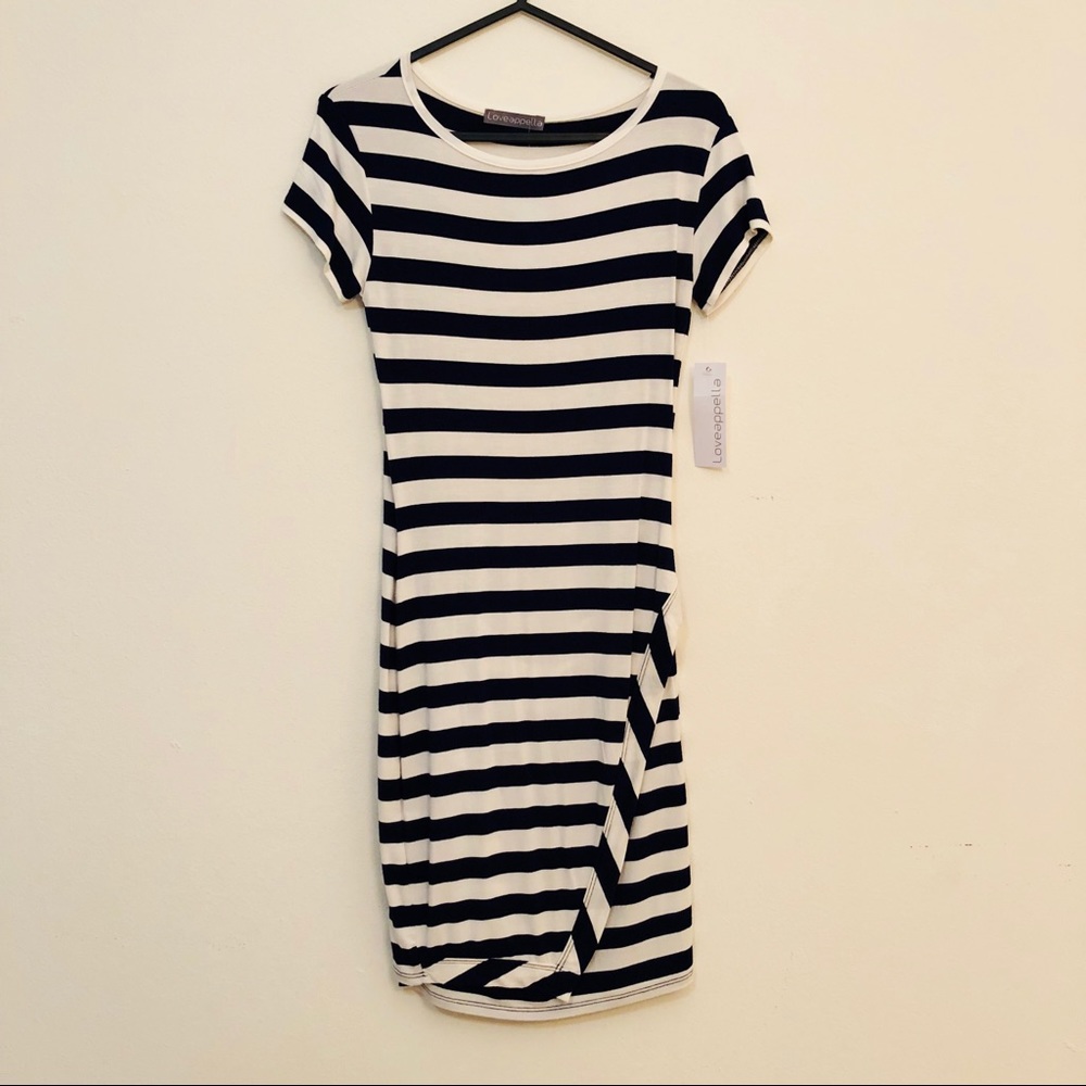 Blue & White Striped Dress